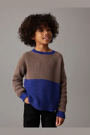 Calvin Klein Swobodny sweter w kontrastowe kolory