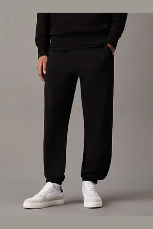 Calvin Klein Proste spodnie dresowe z grubego polaru