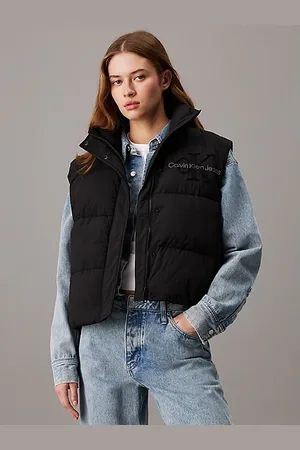 Calvin Klein Bezrękawnik puchowy z szenilowym logo