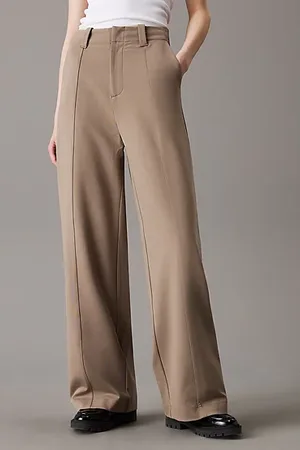 Calvin Klein Spodnie z dżerseju Milano z szerokimi nogawkami