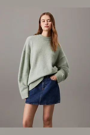 Calvin Klein Luźny sweter z mieszanki wełny