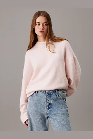 Calvin Klein Luźny sweter z mieszanki wełny