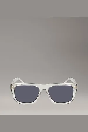 Calvin Klein Zmodyfikowane prostokątne okulary przeciwsłoneczne CKJ24607S
