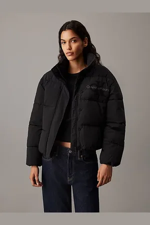 Calvin Klein Swobodna kurtka puchowa z szenilowym logo