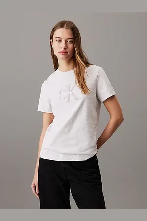 Calvin Klein Koszulka z szenilowym monogramem