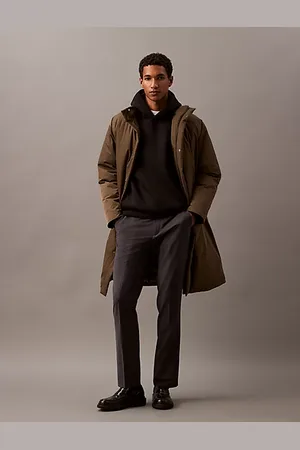Calvin Klein Wąskie spodnie z mieszanki wełny
