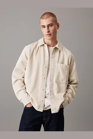 Calvin Klein Luźna kurtka koszulowa ze sztruksu