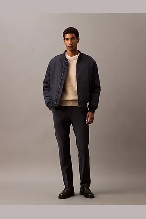 Calvin Klein Wąskie spodnie z mieszanki wełny