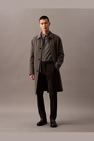 Calvin Klein Wąskie spodnie z mieszanki wełny
