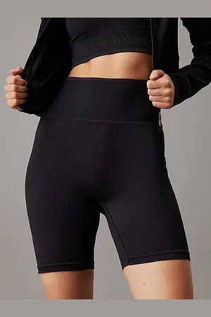 Calvin Klein Obcisłe prążkowane szorty sportowe