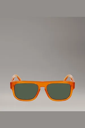 Calvin Klein Zmodyfikowane prostokątne okulary przeciwsłoneczne CKJ24607S