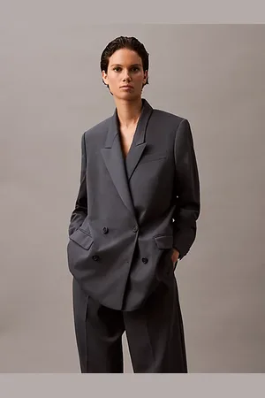Calvin Klein Wełniana marynarka dwurzędowa