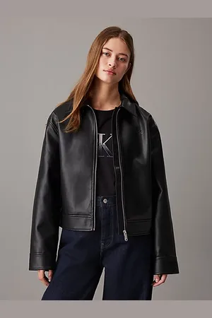 Calvin Klein Kurtka na zamek ze sztucznej skóry