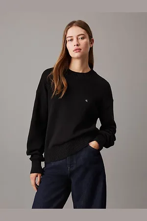 Calvin Klein Sweter bawełniany z monogramem