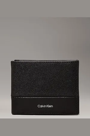 Calvin Klein Skórzany składany portfel dwuczęściowy