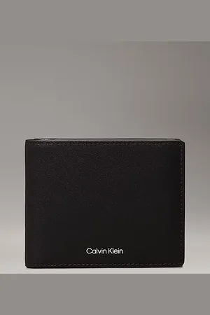 Calvin Klein Skórzany składany portfel dwuczęściowy