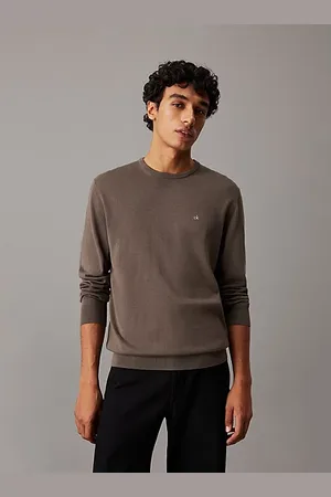 Calvin Klein Sweter z bawełny i jedwabiu