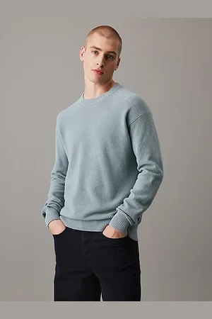 Calvin Klein Sweter z bawełny strukturalnej