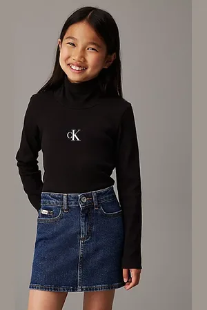 Calvin Klein Wąski golf o ściągaczowym splocie