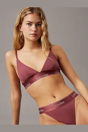 Calvin Klein Zestaw z biustonoszem typu bralette i stringami - Modern Logo