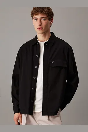 Calvin Klein Swobodna kurtka koszulowa z bawełny