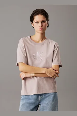 Calvin Klein Luźny T-shirt z monogramem