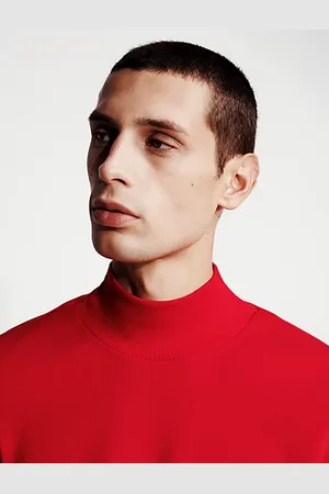 Calvin Klein Prążkowana koszulka z golfem