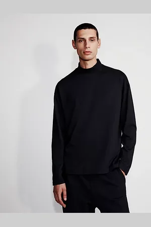 Calvin Klein Koszulka z grubej bawełny ze stójką
