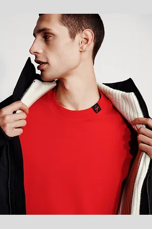 Calvin Klein Koszulka z grubej bawełny z okrągłym dekoltem