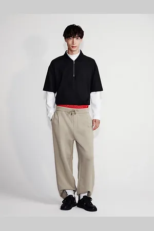 Calvin Klein Spodnie dresowe Lux z materiału frotte