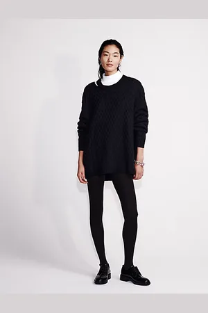 Calvin Klein Luźny sweter o warkoczowym splocie z wełny merynosa
