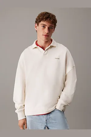 Calvin Klein Bluza polo z bawełny frotte