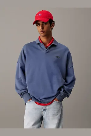 Calvin Klein Bluza polo z bawełny frotte