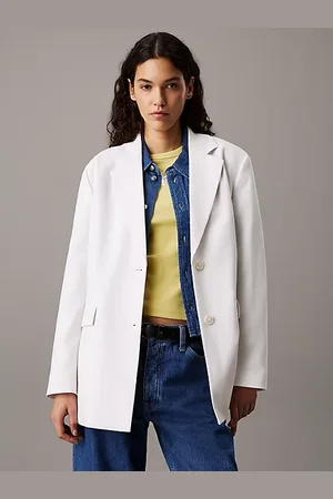 Calvin Klein Marynarka z miękkiego twillu z wiązaniem z tyłu