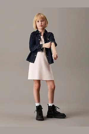 Calvin Klein Luźna wsuwana sukienka z materiału punto milano