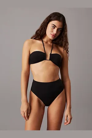 Calvin Klein Dół od bikini z wysokim stanem - CK Wire