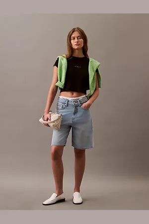 Calvin Klein Wąski T-shirt z monogramem