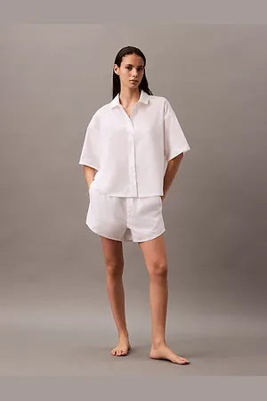 Calvin Klein Szorty od piżamy z popeliny bawełnianej