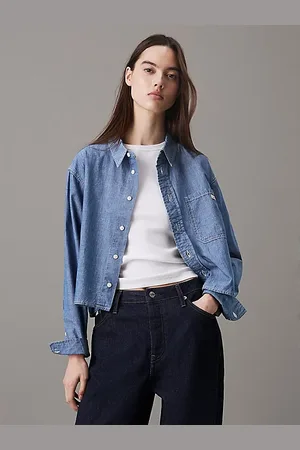 Calvin Klein Denimowa koszula dad o krótkim fasonie
