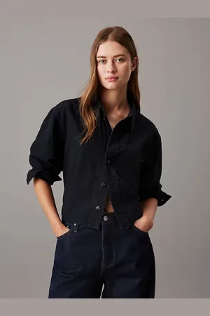 Calvin Klein Denimowa koszula dad o krótkim fasonie