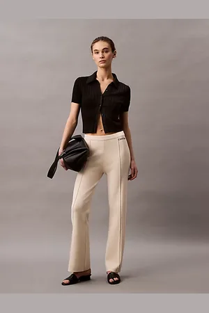Calvin Klein Spodnie z wiskozy ze stretchem
