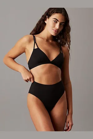 Calvin Klein Dół od bikini z wysokim stanem - CK Split Elastic