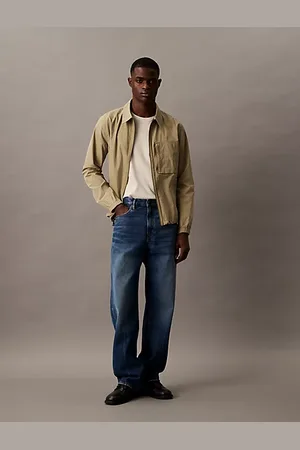 Calvin Klein Swobodna kurtka koszulowa z bawełny i nylonu
