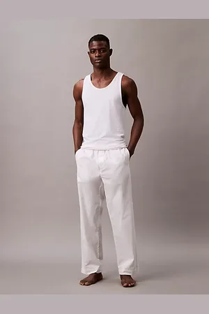 Calvin Klein Spodnie od piżamy z popeliny bawełnianej
