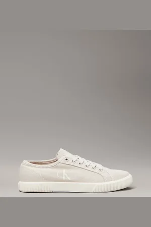 Calvin Klein Płócienne buty sportowe z niskim bieżnikiem