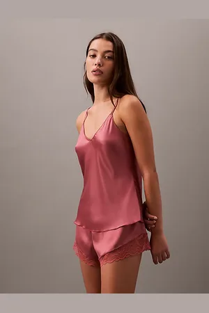 Calvin Klein Satynowa góra od piżamy na ramiączkach