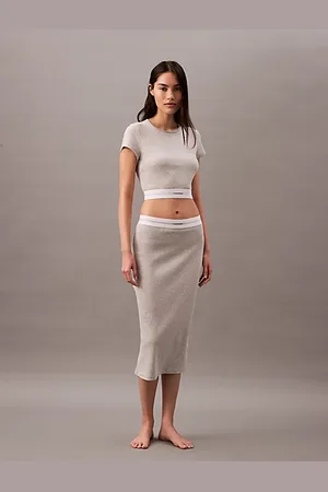 Calvin Klein Spódnica po domu - Cotton Stretch Rib