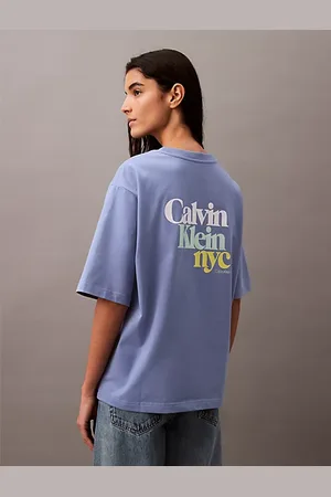 Calvin Klein Luźny T-shirt z logo z tyłu