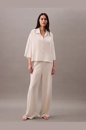 Calvin Klein Spodnie od piżamy z miękkiej wiskozy