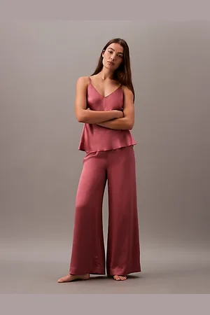 Calvin Klein Satynowe spodnie od piżamy